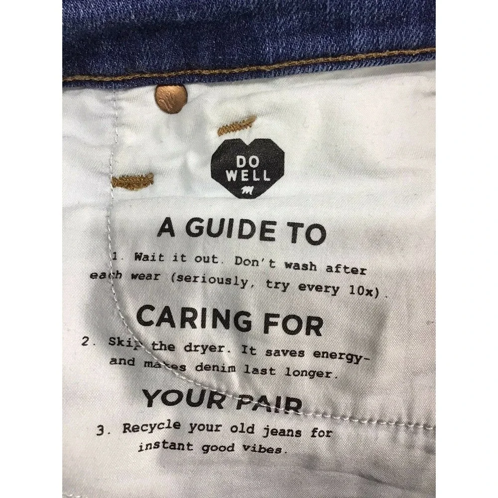 Madewell Distressed High Rise Skinny Raw Hem Jeans - Picture 6 of 10